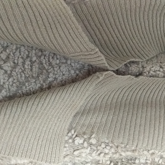 KENSIE Nordstrom Women’s Bobble Knit Faux Shearling Open Draped Vest Size M - Picture 8 of 13